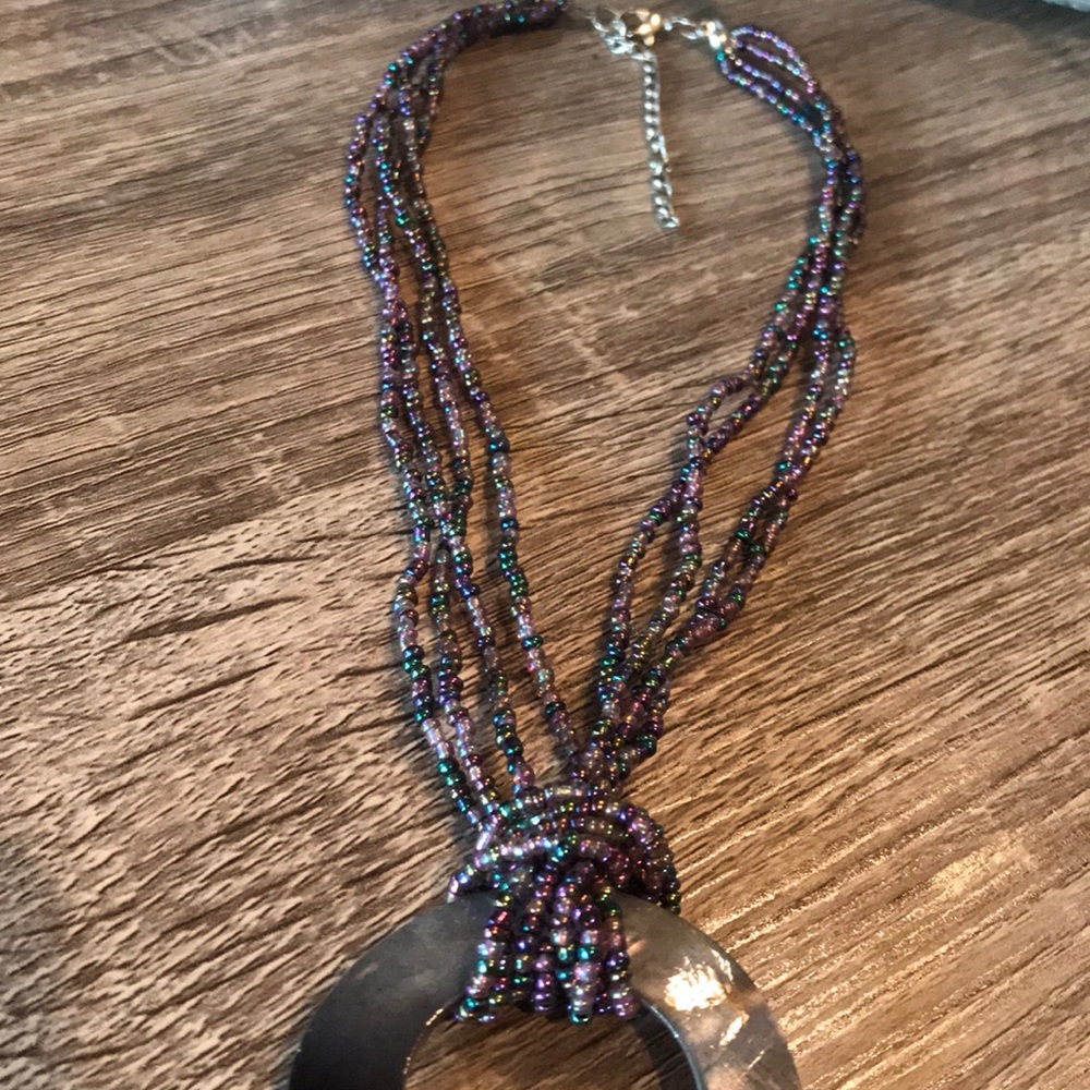 Multi Stranded Double Pendant Necklace - image 3
